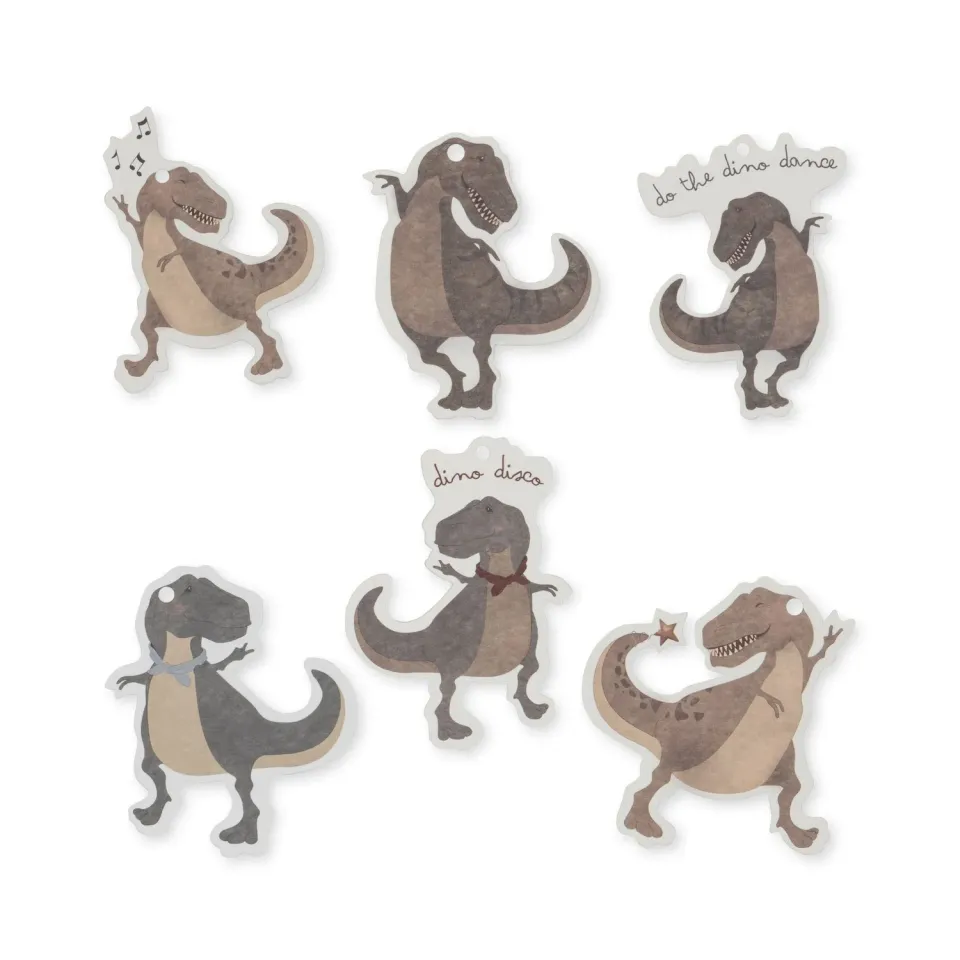 Konges Sløjd Cadeaulabels Dino Set van 12 FSC-papier