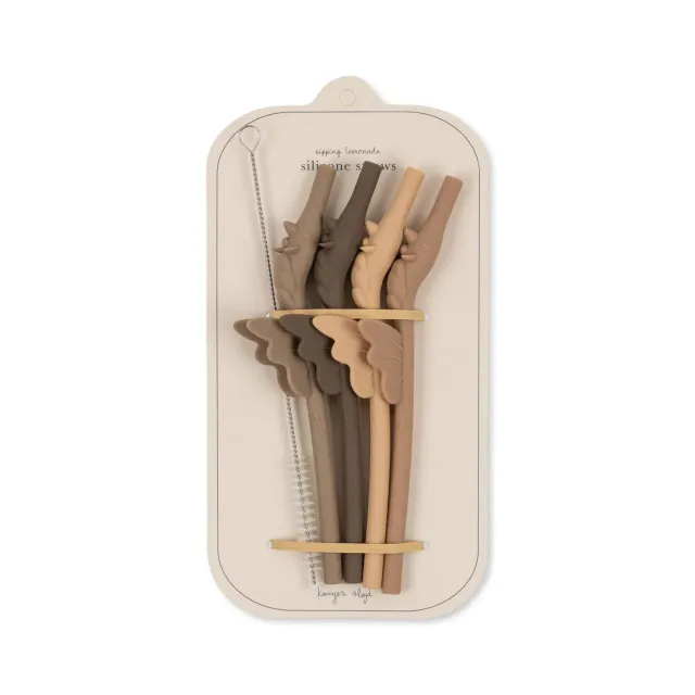 Konges Sløjd 4-pack siliconen rietjes shiitake mix