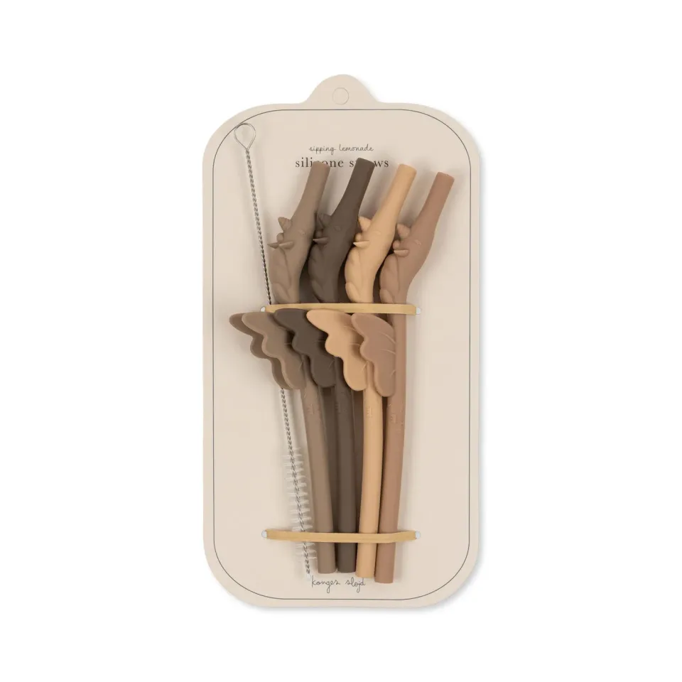 Konges Sløjd 4-pack siliconen rietjes shiitake mix