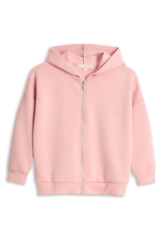 4President Mia vest lichtroze – hoodie met rits meisjes