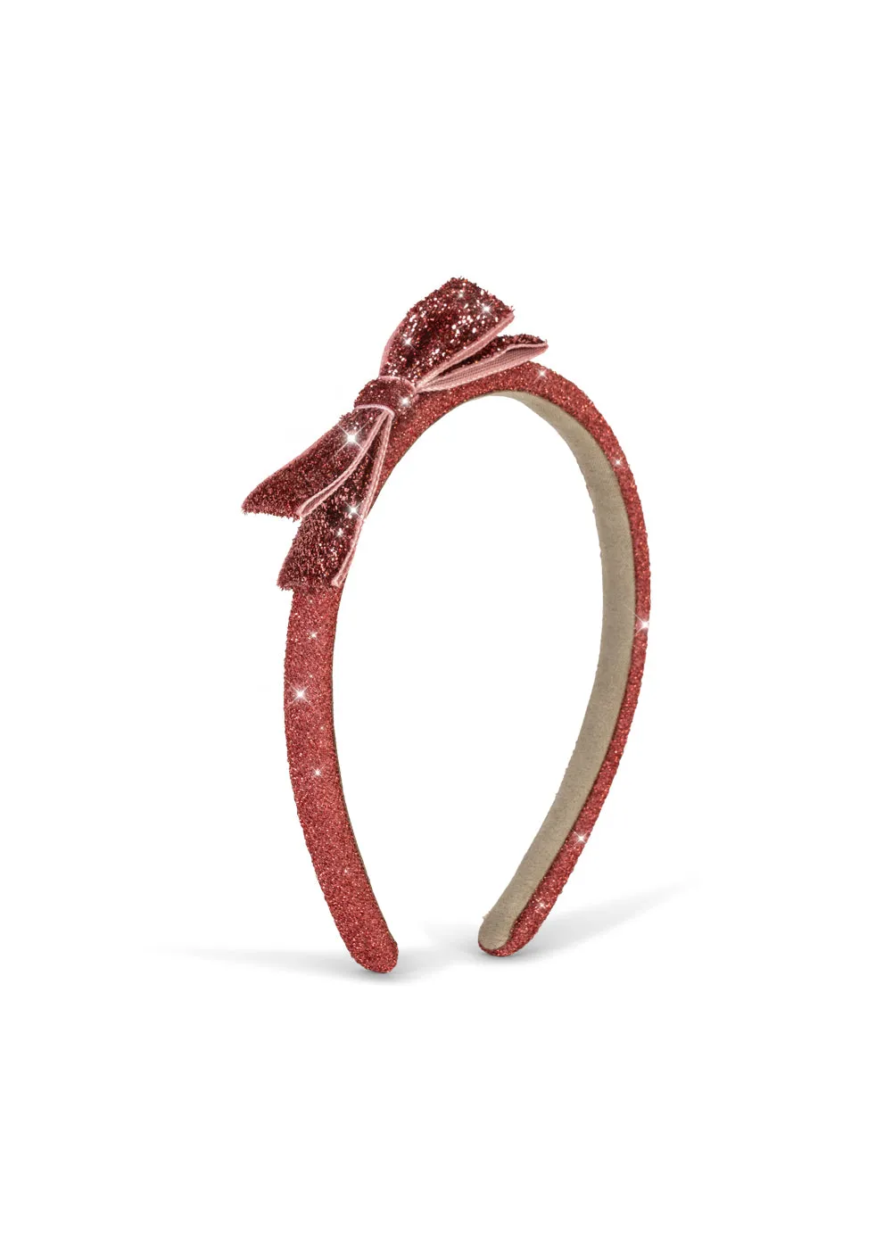 Konges Sløjd Bowie haarband red glitter fluweel