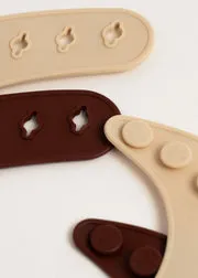 Konges Sløjd Slabbetjes Cherry Mocca 2-Pack Siliconen