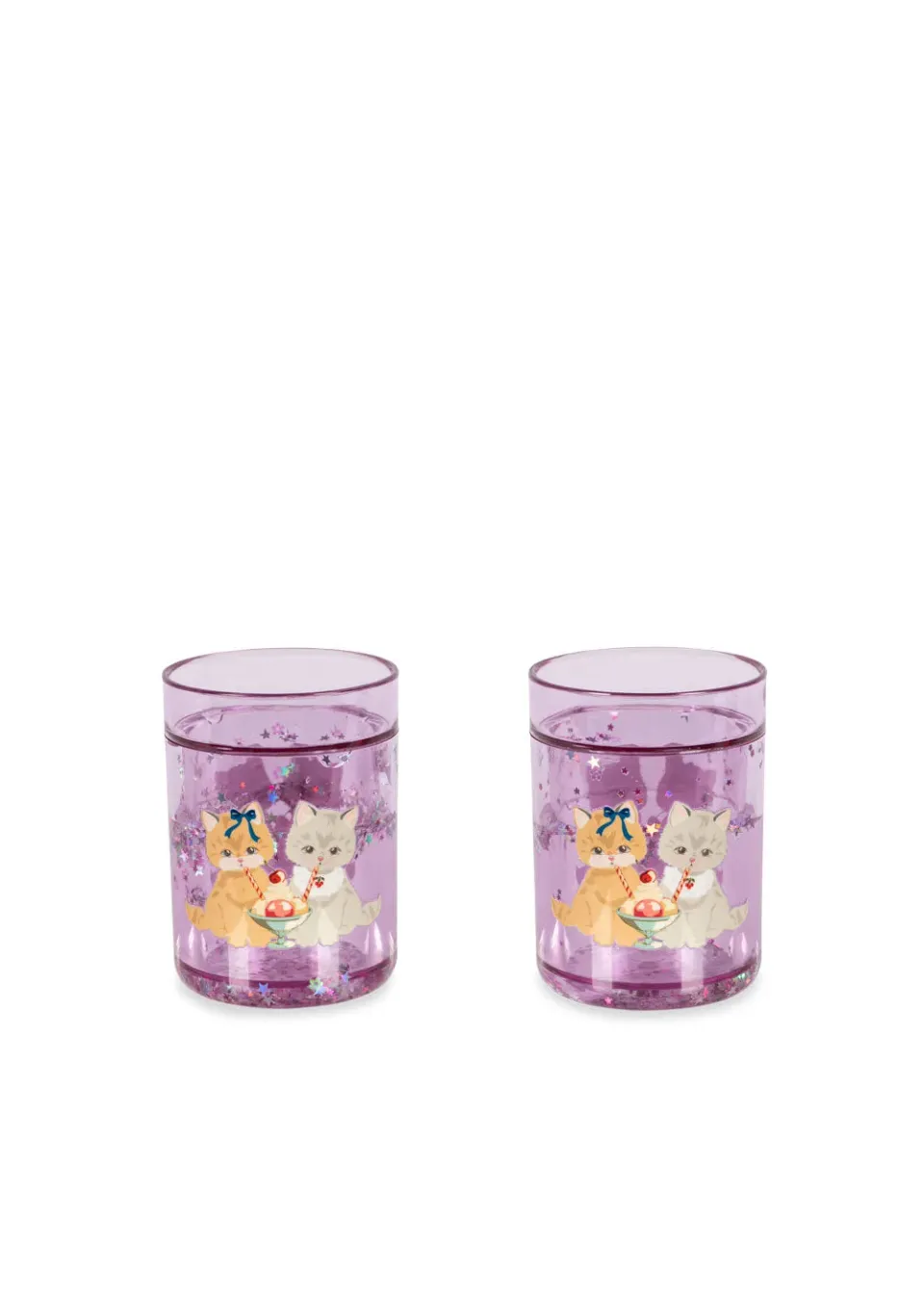Konges Sløjd Glitterbekers beker kitty gelateria 2-pack glitter