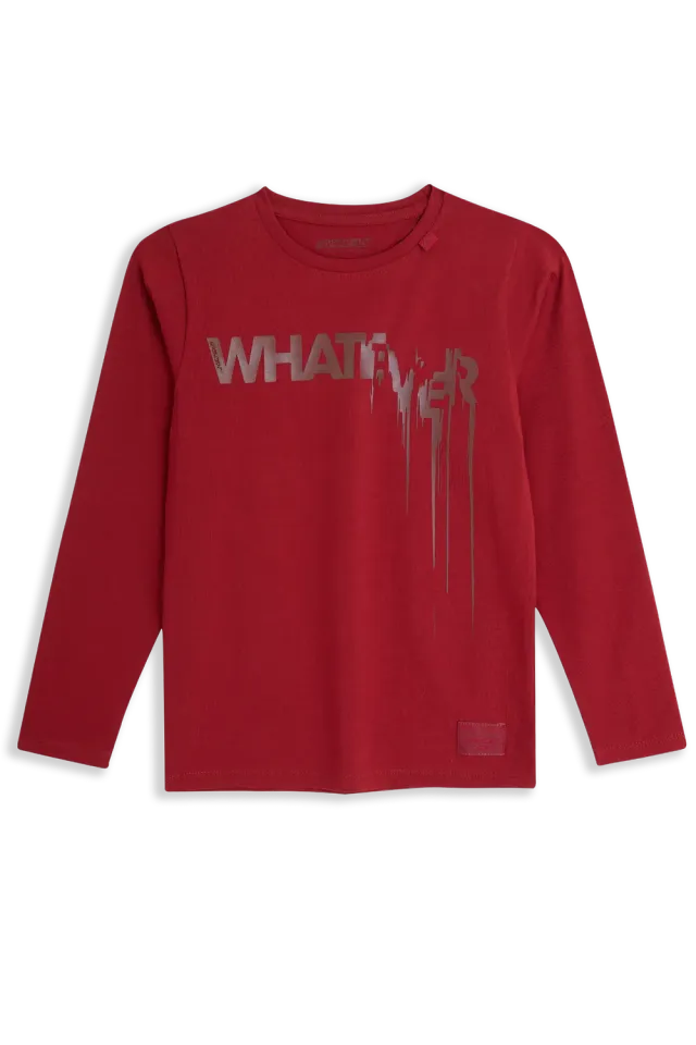 4President Gianny Red jongens longsleeve statementprint