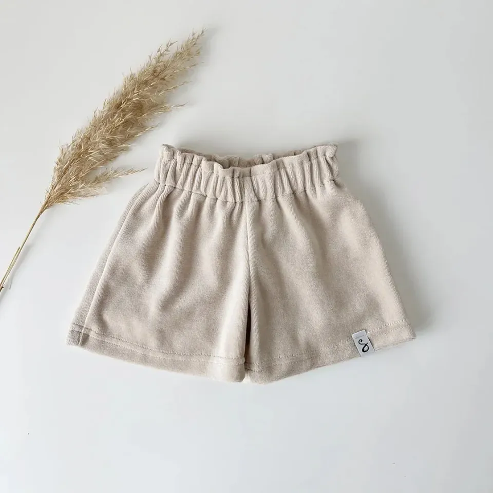 Soda Fashion Velvet Korte Broek Beige zacht
