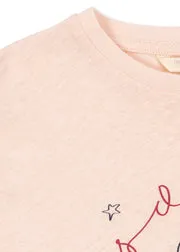 Konges Sløjd Era T-shirt pink meow linnenmix