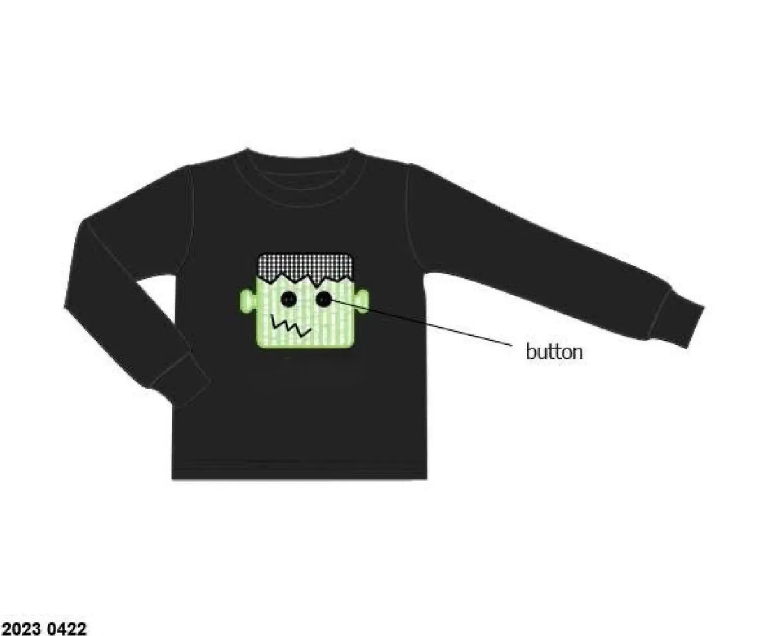 Busy Bee Smocks Frankenstein jongens shirt Halloween
