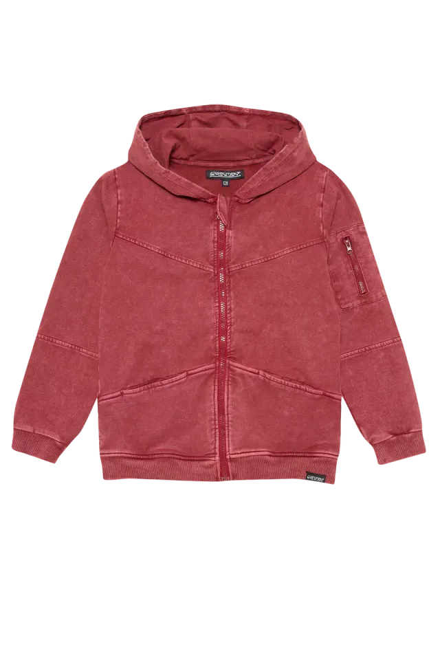 4President Nijs Red vest hoodie jongens rits