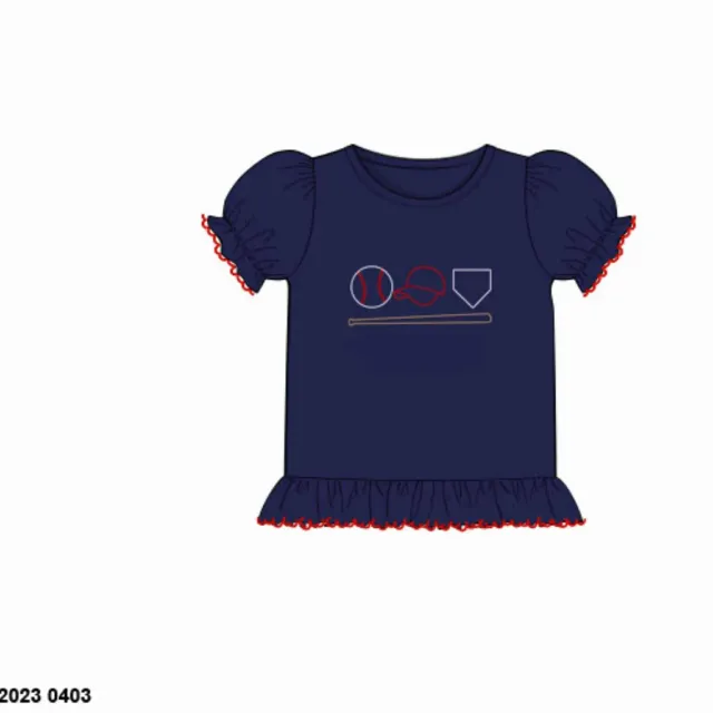 Busy Bee Smocks Shadow Stitch Baseball shirt 3M roze