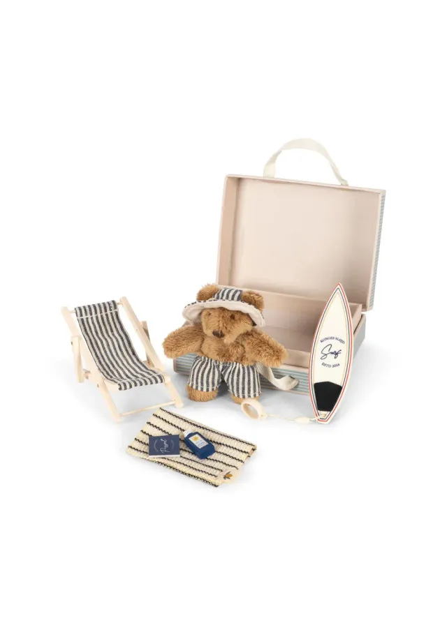Konges Sløjd Tiny Teddy reisset blue stripe 7-delig