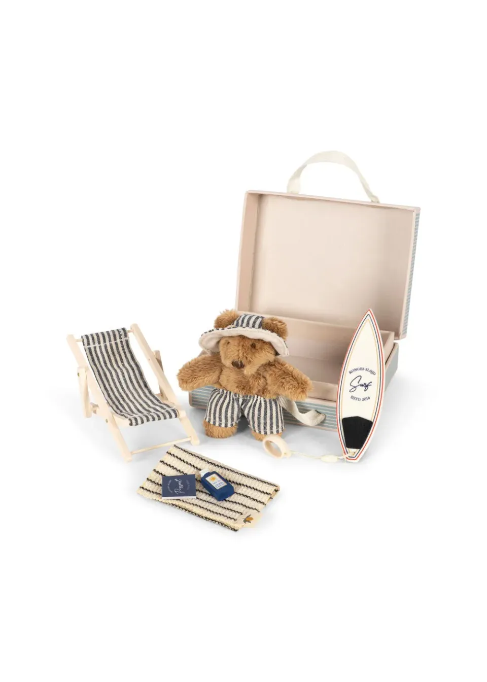 Konges Sløjd Tiny Teddy reisset blue stripe 7-delig