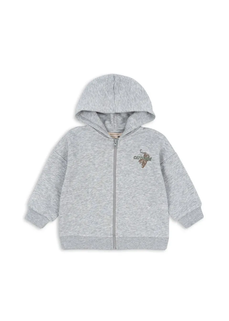 Konges Sløjd Lou hoodie grey melange biokatoen