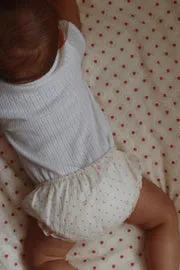 Konges Sløjd Pacey Set Topje Bloomers Cherry Dot Biokatoen