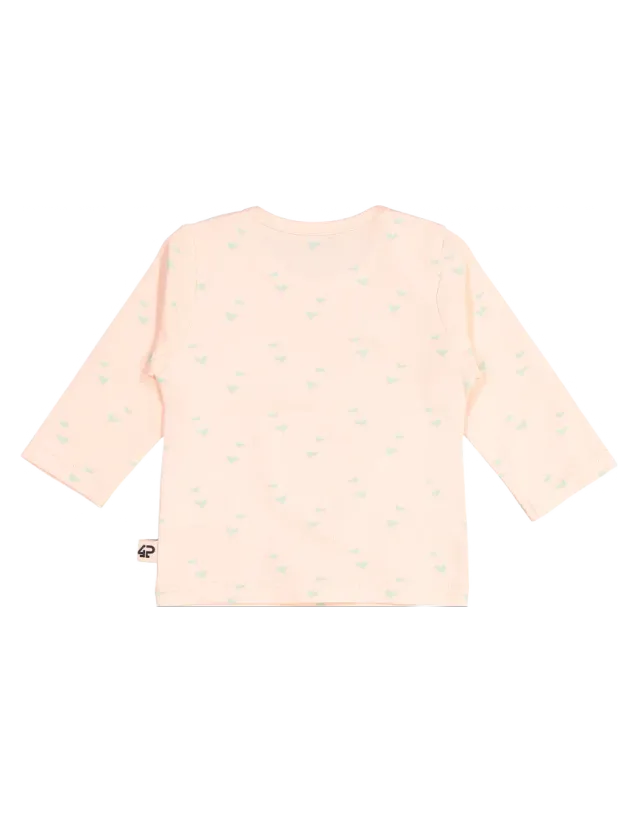 4President Quinn baby shirt Blush AOP katoen
