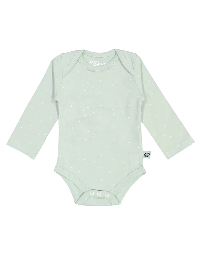 4PRESIDENT Skye Grey Mint AOP baby romper katoen