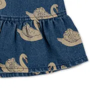 Konges Sløjd Magot jurk swan denim biokatoen