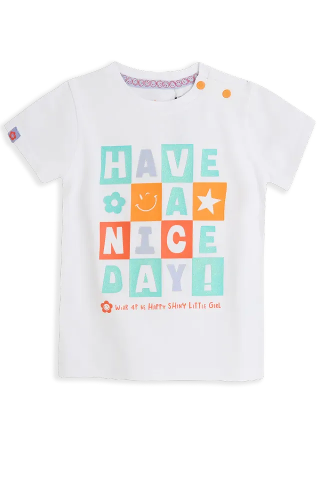 4President Nova meisjes T-shirt wit have a nice day 74