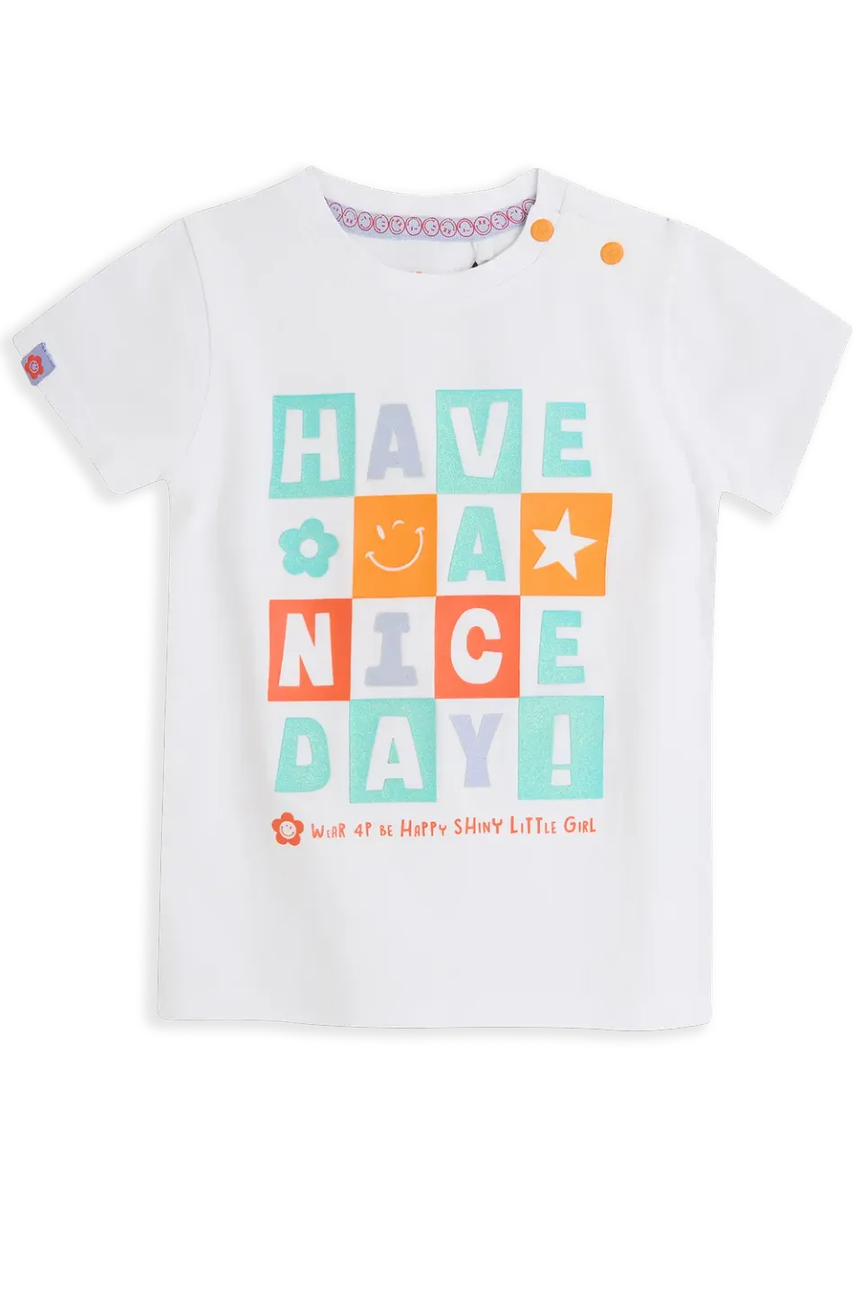 4President Nova meisjes T-shirt wit have a nice day 74