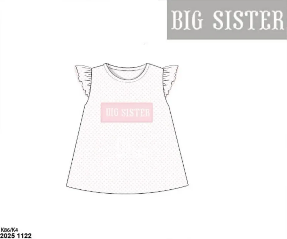 Busy Bee Smocks Sibling Girls Big Sister Smocked Shirt 10
