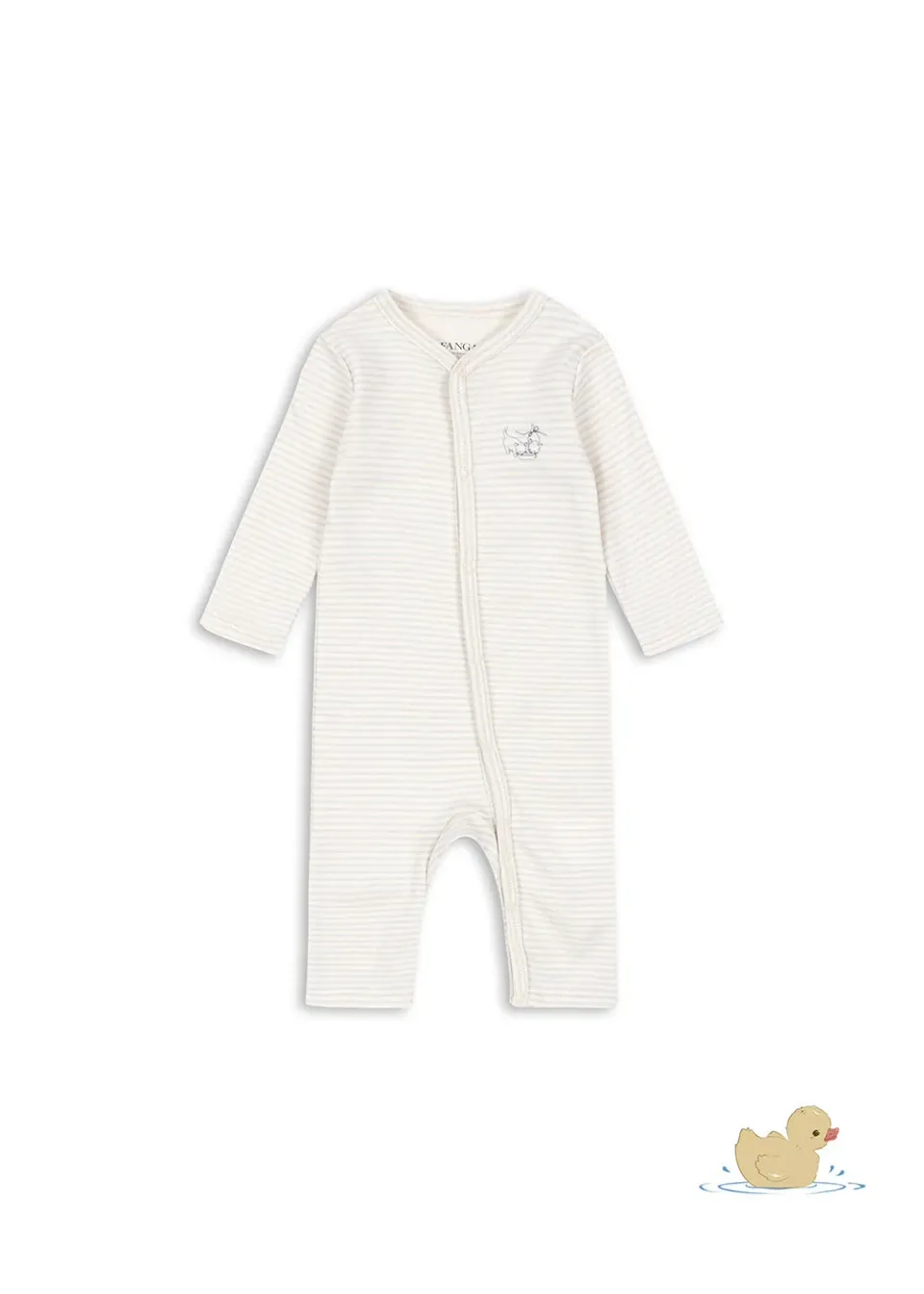 Konges Sløjd Fio onesie Tea Stripe gray dawn rib