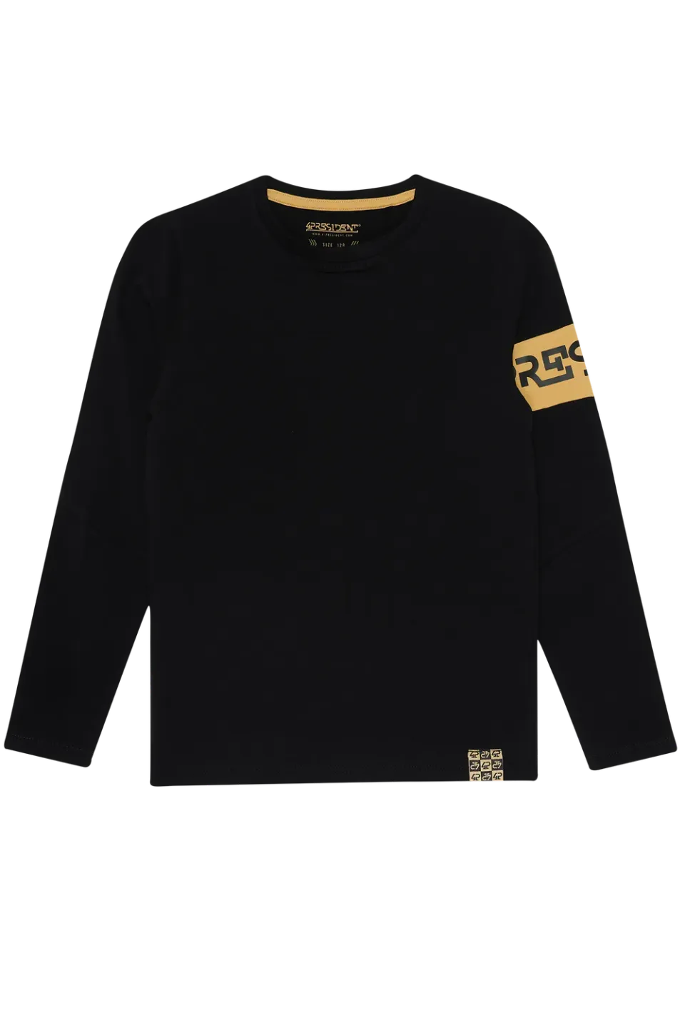 4PRESIDENT Adam Black longsleeve zwart katoen