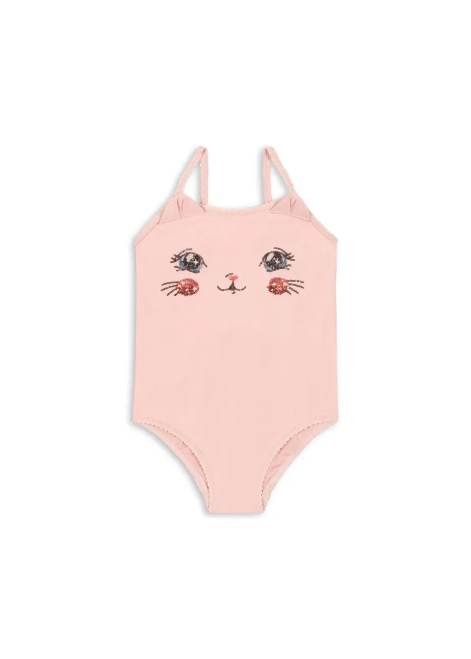 Konges Sløjd Kitty badpak powder pink kattenprint