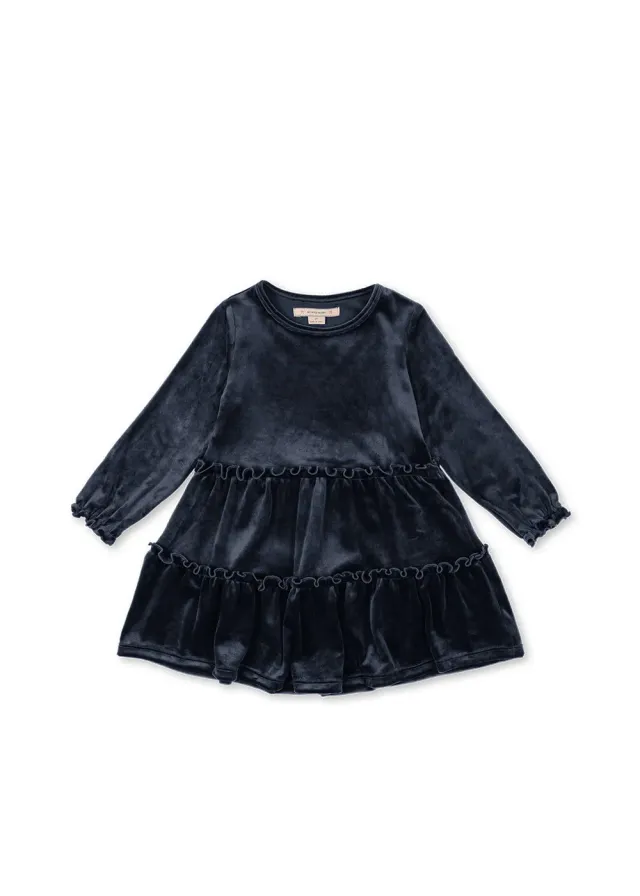 Konges Sløjd Jingle jurk dress blue velours