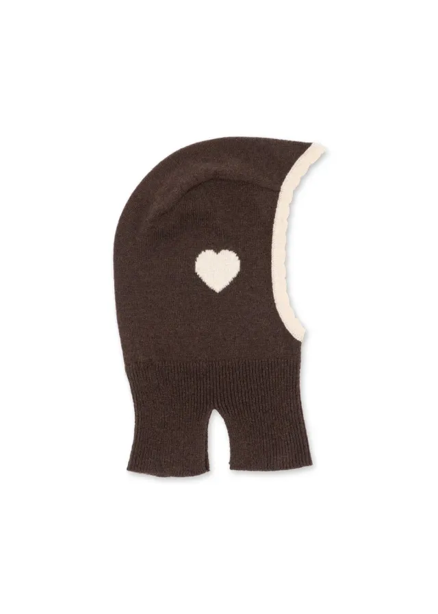 Konges Slojd Collette Balaclava bivakmuts chocolate brown wol
