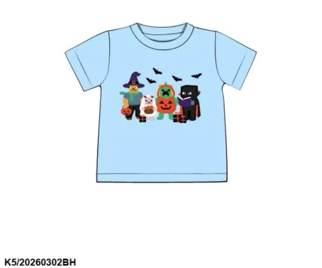 Busy Bee Smocks Spooky Miners shirt halloween jongens