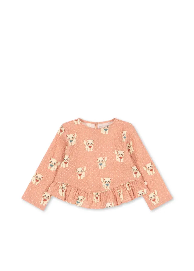 Konges Sløjd Elin blouse ciao miao rose biokatoen