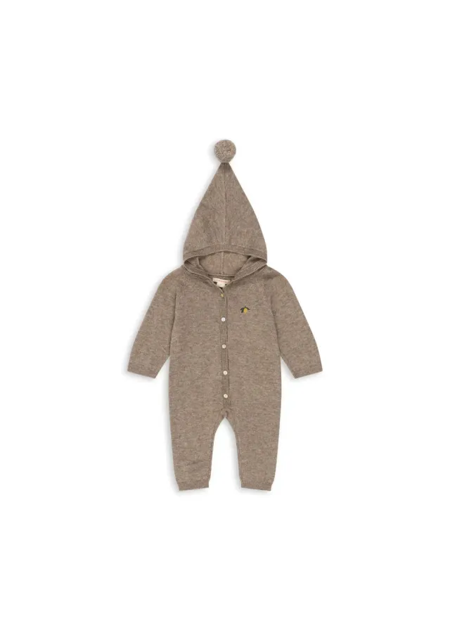 Konges Sløjd Mattou gebreide romper light brown wol