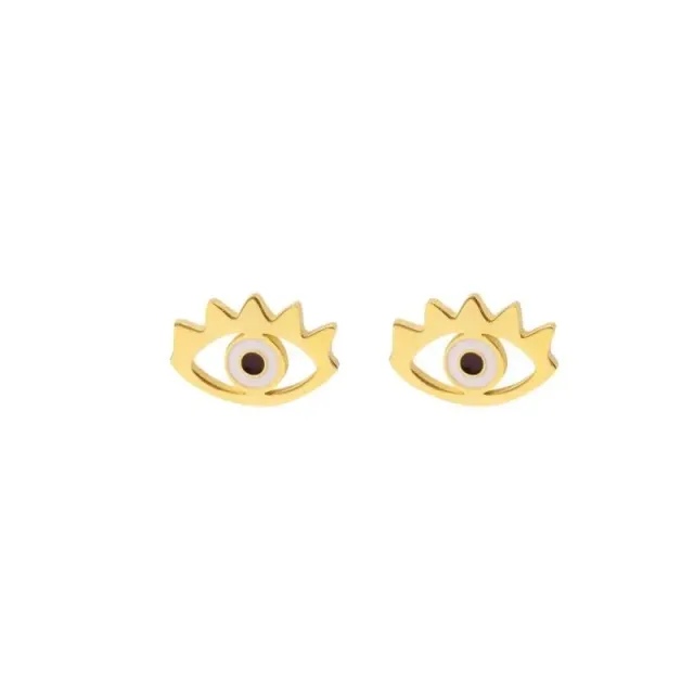 Soda Fashion Eye oorknopjes goudkleurig