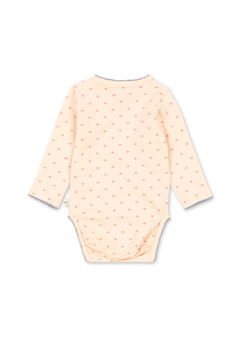 Konges Sløjd Basic Langarm Newborn romper teddy coeur biokatoen