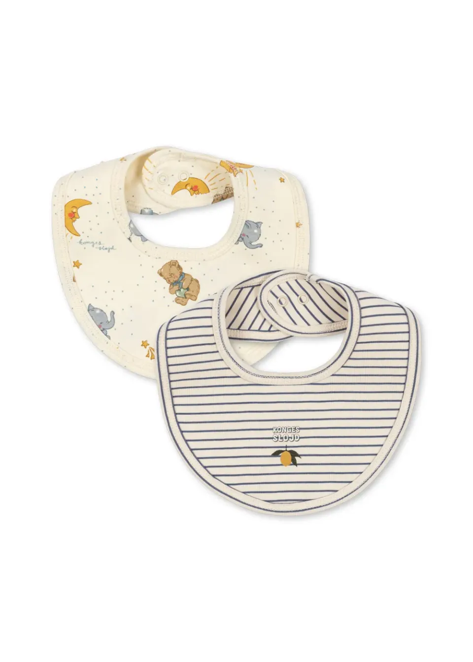 Konges Sløjd Basic Slabbetjes 2-Pack Stripe Como Biokatoen