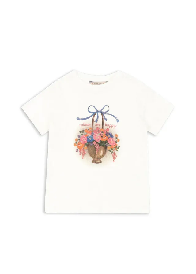Konges Sløjd Era Tee T-shirt Off White biokatoen linnen