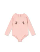Konges Sløjd Kitty badpak powder pink kattenprint
