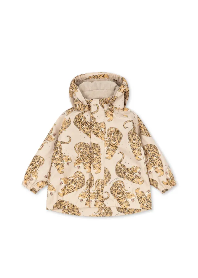Konges Sløjd Rainy Palme regenjas panthera beige fleece