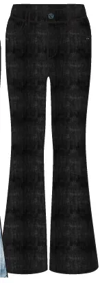 4President Hannika Black flare jeans bloemen meisjes