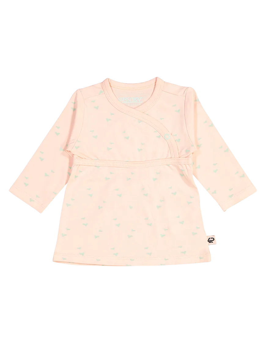 4President Julie Blush AOP shirt newborn katoen