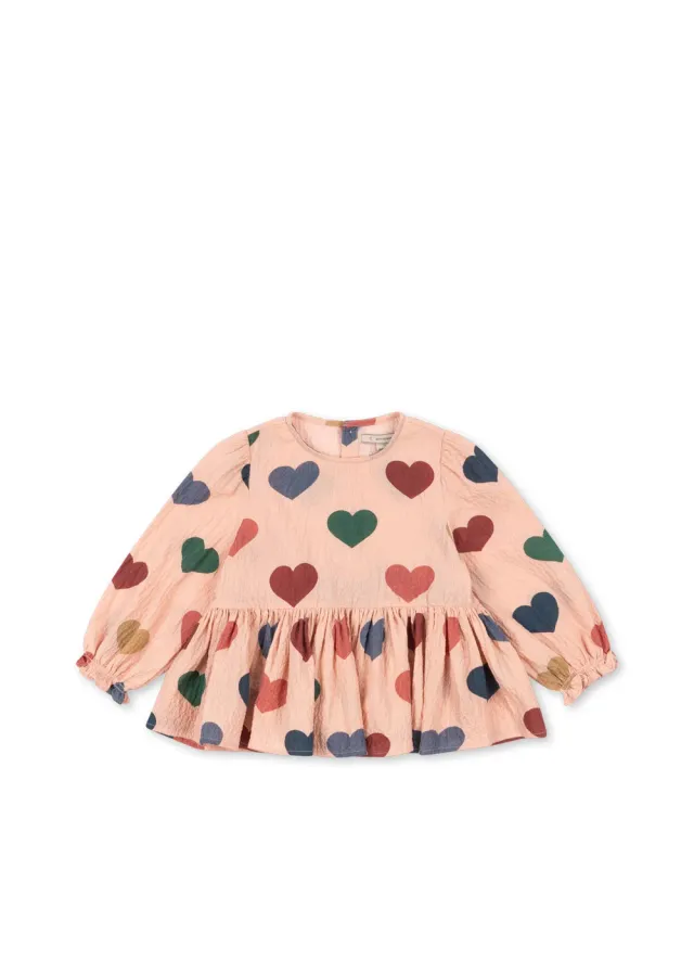 Konges Sløjd Elin blouse coeur rose biokatoen