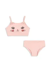 Konges Sløjd Kitty Bikini Powder Pink kattenprint