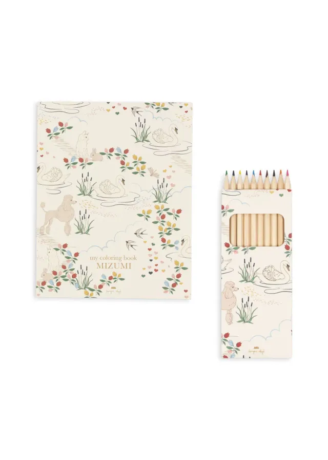 Konges Sløjd kleurboek met potloden mizumi set