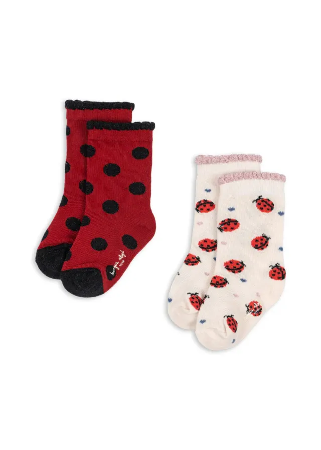 Konges Sløjd sokken ladybug 2 paar katoen