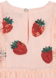 Konges Sløjd Yvonne tulejurk strawberry rose paillet