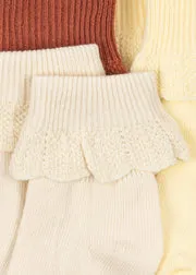 Konges Sløjd sokken 3-pack canyon rose mix rib ruches