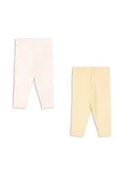 Konges Sløjd Perla broek 2-pack banana creole pink stretch