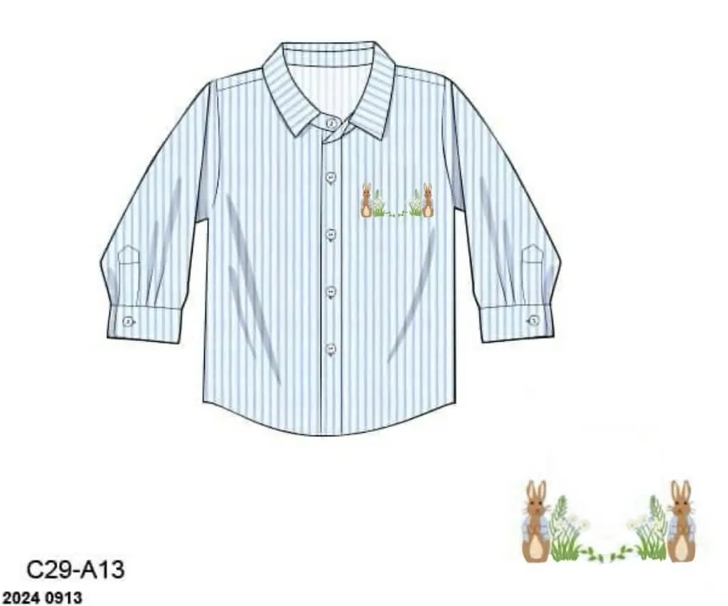 Busy Bee Smocks Bunny Crest overhemd geweven 8 jaar