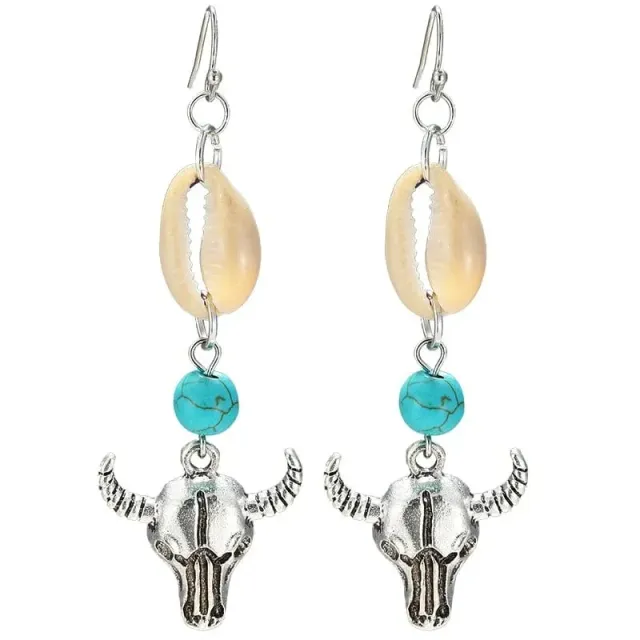 Soda Fashion Boho Buffalo oorbel buffelhoorn-look