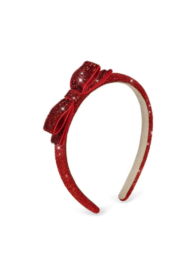 Konges Sløjd Bowie haarband red glitter fluweel