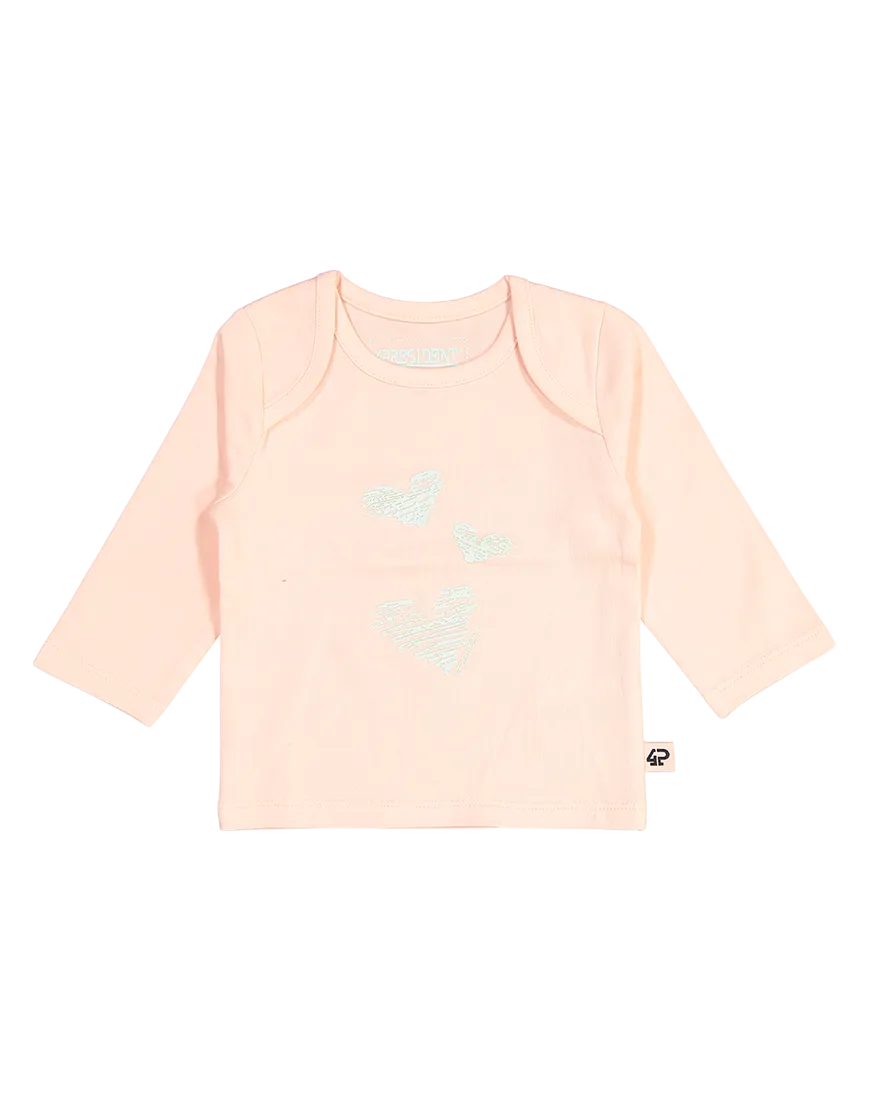 4PRESIDENT Quinn Blush shirt baby lange mouw